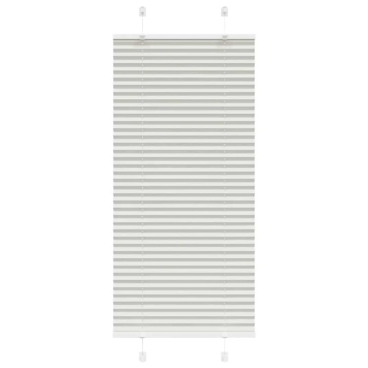 plisségardin lys grå 55x150 cm Stoff Bredde 54,4 Polyester