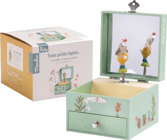 MOULIN ROTY Musical Jewellery Box Trois Petits Lapins |Multi/patterned |One Size MOULIN ROTY Musical Jewellery Box Trois Petits Lapins |Multi/patterned |One Size