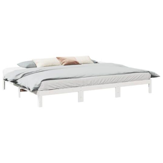  Familiesengeramme uten madrass hvit 270x200 cm heltre furu 8721158648341