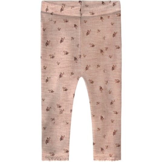 Name It Shadow Gray Small Flowers Nbfwang Ull Needle Leggings Noos 56