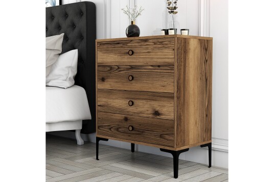 Ameias Kommode 76x90,7 cm Brun Hanah Home