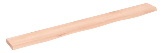 vidaXL Vegghylle 100x10x2 cm ubehandlet heltre eik