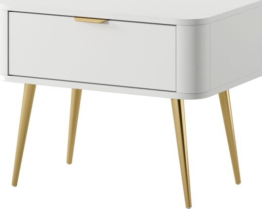 Walia Nattbord 63 cm - Hvit