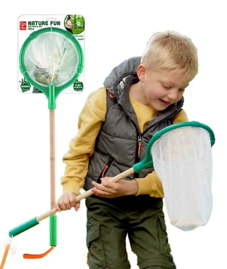 Hape sommerfuglhov med stang i tre Hape sommerfuglhov med stang i tre