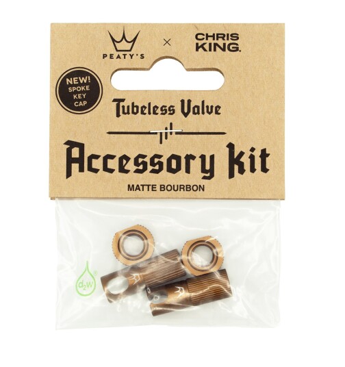 Peatys x ChrisKing Tubeless Ventil Kit Bourbon