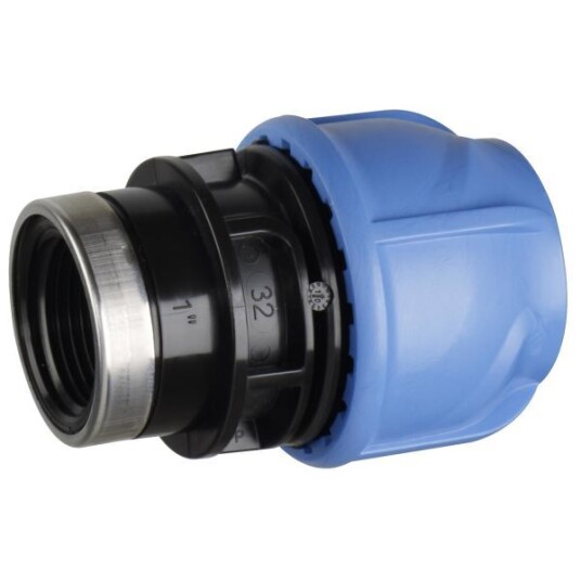 Georg Fischer 3004080522 PEM-kobling PP, rett, innvendig gjenge, redusert 32 x G25 Georg Fischer 3004080522 PEM-kobling PP, rett, innvendig gjenge, redusert 32 x G25