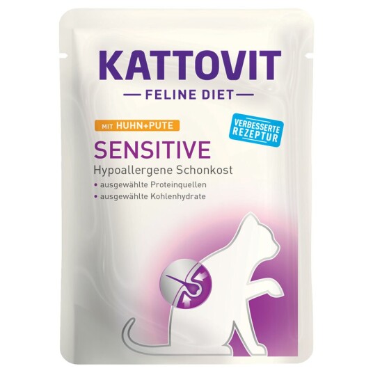 Kattovit Sensitive Porsjonsposer 24 X 85 G Kylling & Kalkun