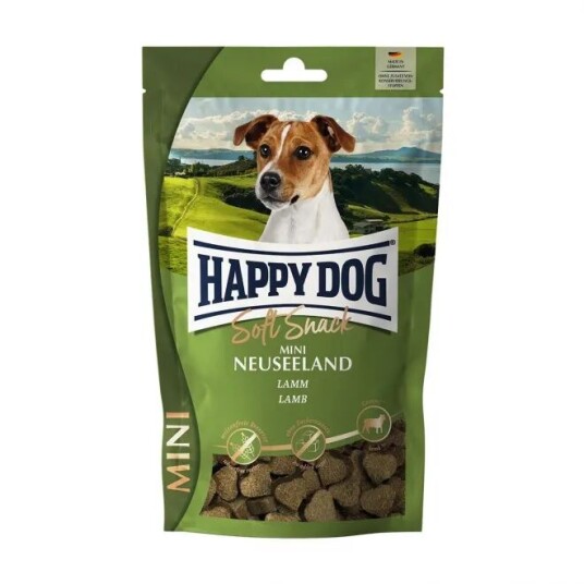 Happy Dog Mykt Hundegodteri Mini New Zealand 100g med Lam og Ris
