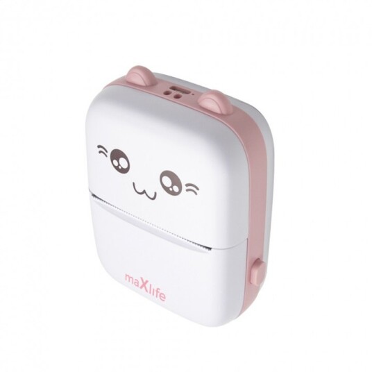 Maxlife MXTP 100 Thermal Printer bærbar miniskriver med Bluetooth rosa Maxlife MXTP 100 Thermal Printer bærbar miniskriver med Bluetooth rosa
