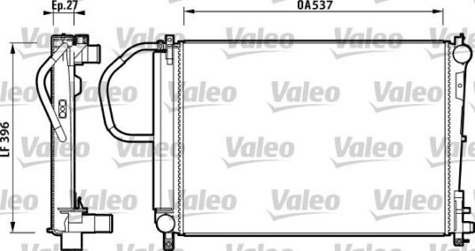 Radiator VALEO 732883