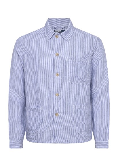 Polo Ralph Lauren Slubby Linen Wvn Shirt Blue M Polo Ralph Lauren Slubby Linen Wvn Shirt Blue M