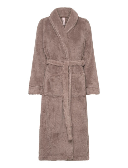 Hunkemöller Robe Long Fluffy Fleece Beige M/L
