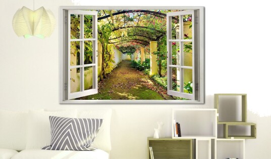 Tavle Window: View On Pergola 120X80 Artgeist sp. z o. o.