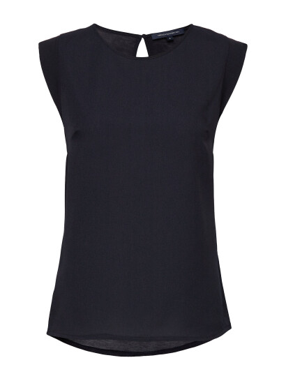 French Connection Polly Plains Cappedtee   Navy   L