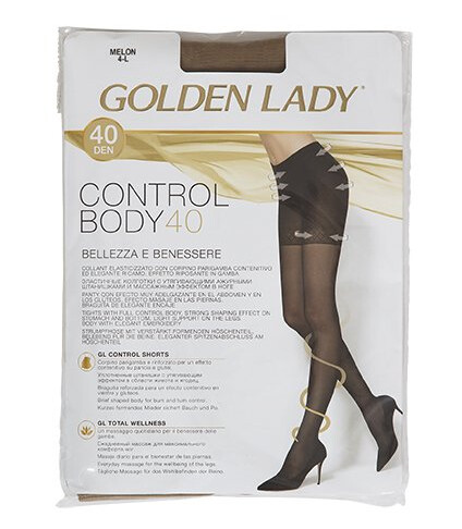 Golden Lady Control Body Strømpebukse 40 Denier Gylden brun Brun M