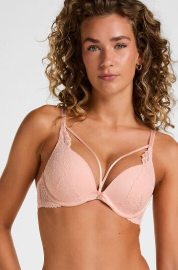 Hunkemöller Vattert bh med bøyle push up Isadora Rosa