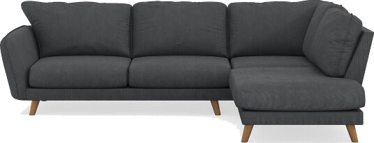Trend Lyx 4 seters Høyrevendt L formet Sjeselongsofa i Manchester Mørk grå