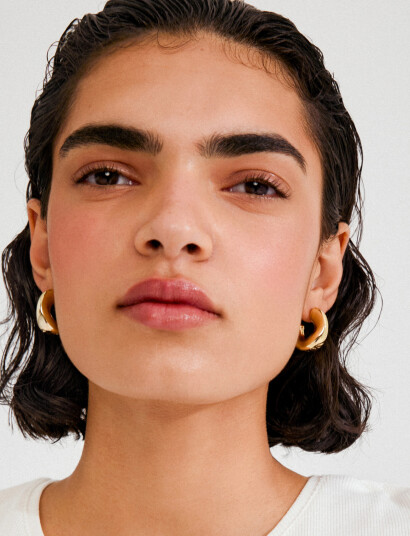 Pilgrim Jennings Hoop Earrings Gold Plated Gold ONE SIZE Pilgrim Jennings Hoop Earrings Gold Plated Gold ONE SIZE