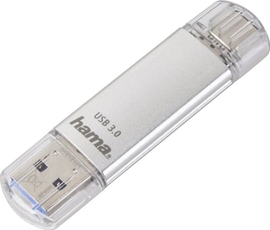 Hama C-Laeta USB-minne 128 GB USB-A/USB-C 3.2 Sølv