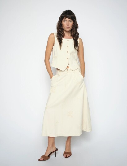 MOS MOSH Mmlani Rinna Skirt Cream 32