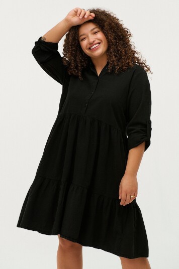 Kaffe Curve Kjole kcNana Dress Svart