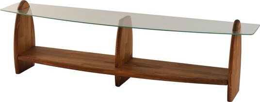 Guinn TV-benk 160 cm - Brun/Transparent Guinn TV-benk 160 cm - Brun/Transparent