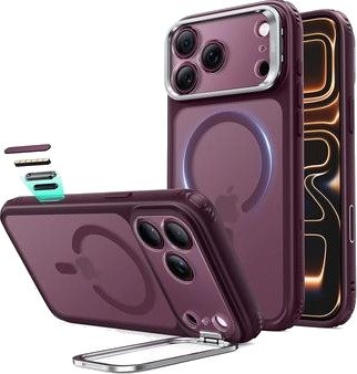 iPhone 18 Pro Max/17 Pro Max ESR Classic Hybrid-støtte MagSafe deksel – Frostet dyp burgunder