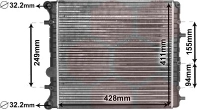 VAN WEZEL 58002346 Radiator motorkjøling