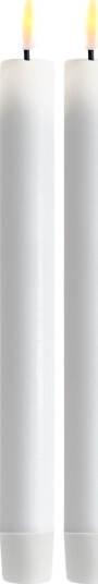 Deluxehomeart Real Flame LED-kronelys 2-pk 2,2x24 cm hvit