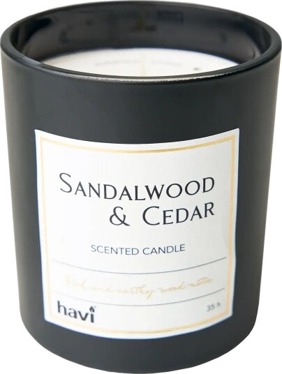 Havi Havi Sandalwood & Cedar Scented Candle Black Ø 8X9CM