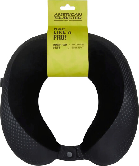 American Tourister Travel Pillow Memoryfoam   Black   30