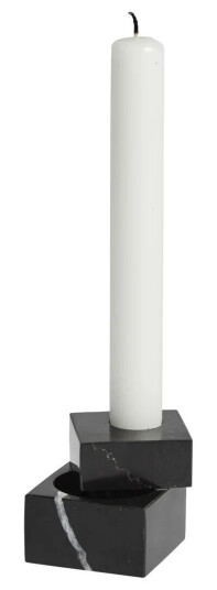 Woud Jeu de dés 1 lysholder marmor Sort Woud Jeu de dés 1 lysholder marmor Sort
