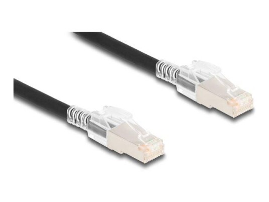 Delock 1m Cat 6A Nettverkskabel RJ-45 Svart U/Ftp