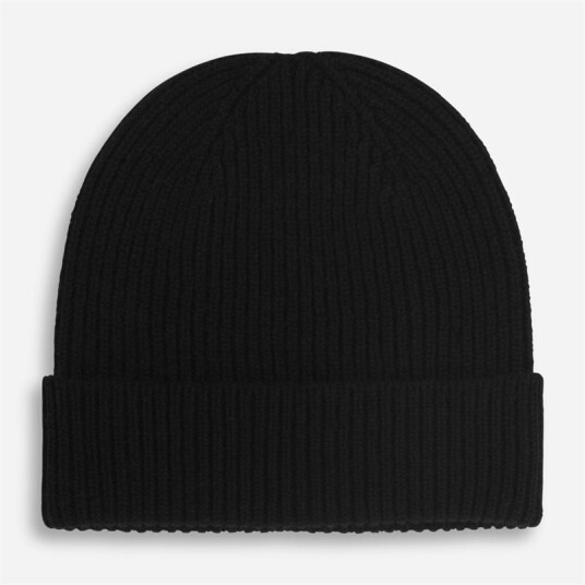 Joshua Ellis Rib Knit Cashmere Beanie Hat Black Joshua Ellis Rib Knit Cashmere Beanie Hat Black