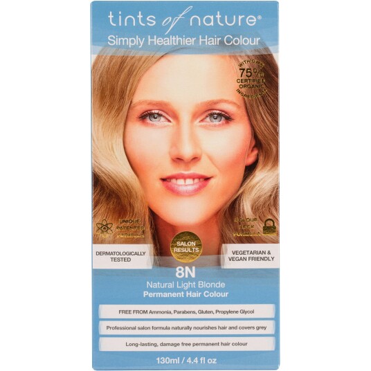 Tints of Nature Natural Light Blonde Permanent Hair Colour 8N  130 ml