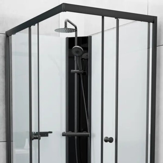 Badnor AS Badnor Scandia Black Lux 8-1 Dusjkabinett 100x80cm M/takdusjsett