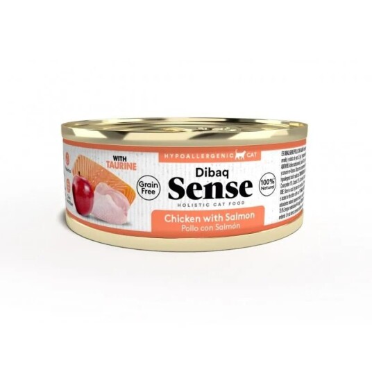 Dibaq Sense Grain Free Kylling med Laks Våtfôr til Katt 70g Dibaq Sense Grain Free Kylling med Laks Våtfôr til Katt 70g