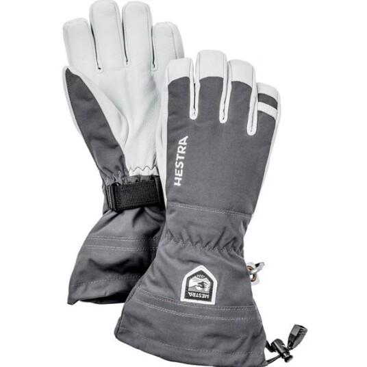 Hestra Army Leather Heli Ski - 5 Finger Grey 5