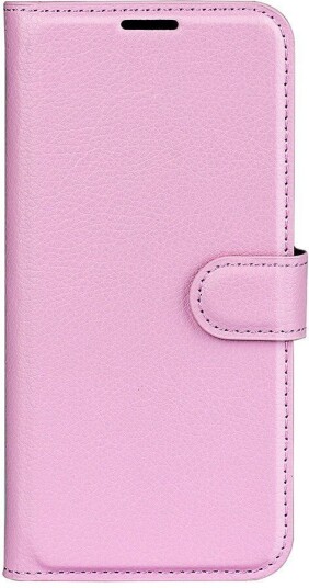 EIDERWOOD iPhone 17 Pro Litchi Flip Deksel med Innebygd Kortholder & Stativfunksjon – Rosa