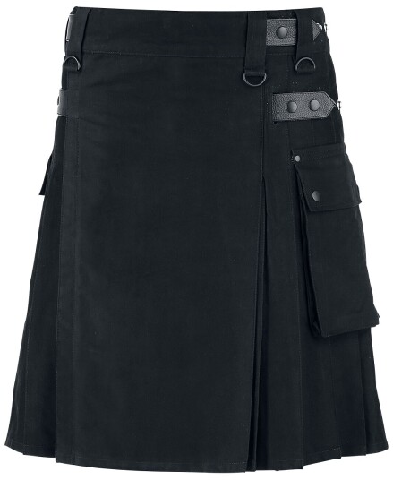 Black Premium by EMP Goth Middellangt skjørt Kilt S til 3XL Herrer svart