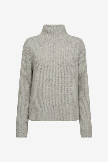 MOS MOSH - Genser mmThyra Highneck Knit - Grå