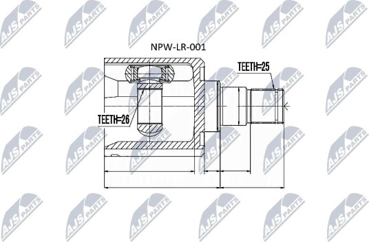 Nty Drivknute drivaksel NTY NPW LR 001