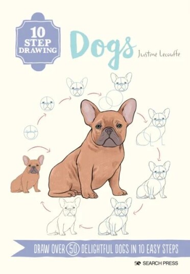 10 Step Drawing: Dogs Av Justine Lecouffe