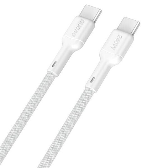 Dudao USB C PD 240 W hurtigladekabel 2 m – Hvit Dudao USB C PD 240 W hurtigladekabel 2 m – Hvit