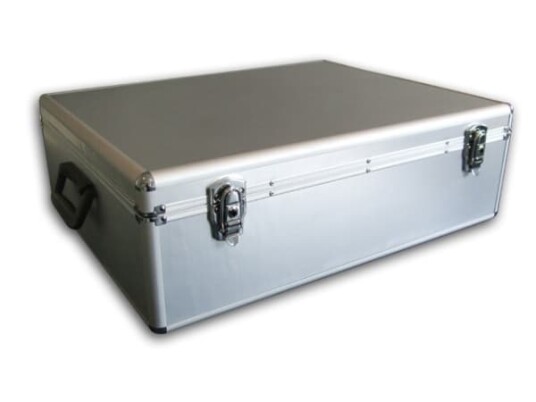 MediaRange BOX78 Koffert 1000 disker Sølv Fleece Plast Tre 120 mm Aluminium