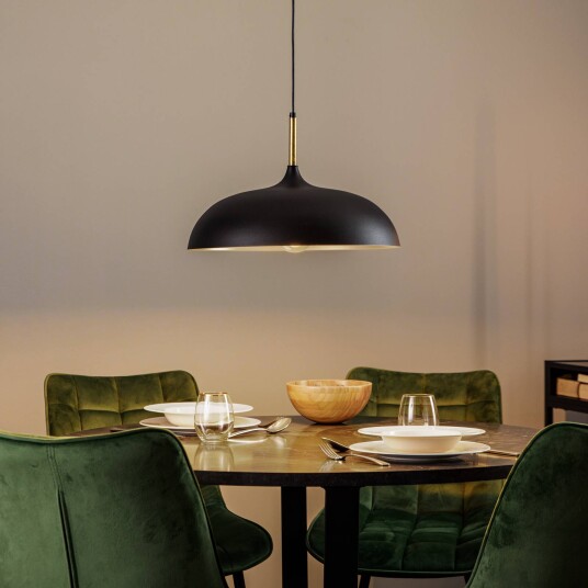 Eko-Light Pendellampe Lincoln svart/gull