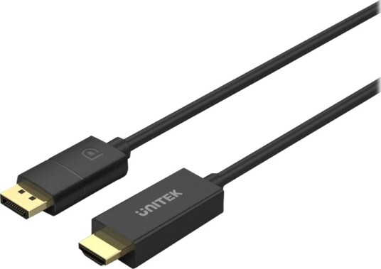 Unitek Adapterkabel Displayport Hann Til Hdmi Hann 1.8 M Svart Enretnings 4K60hz Uhd Støtte