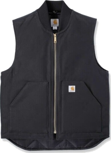Carhartt Men's V01 Insulated Rib Collar Vest Black M Carhartt Men's V01 Insulated Rib Collar Vest Black M