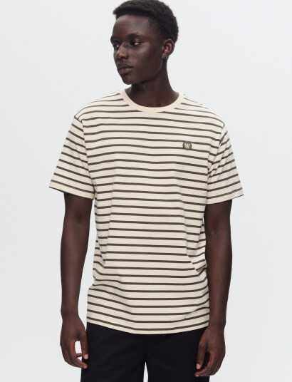 WOOD WOOD Wwace Stripe - Cream - S