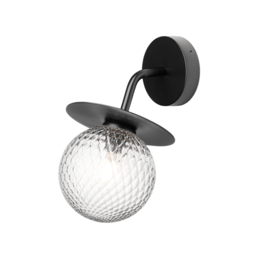 Nuura Liila Utendørs Vegglampe Sort/ Optisk Klar
